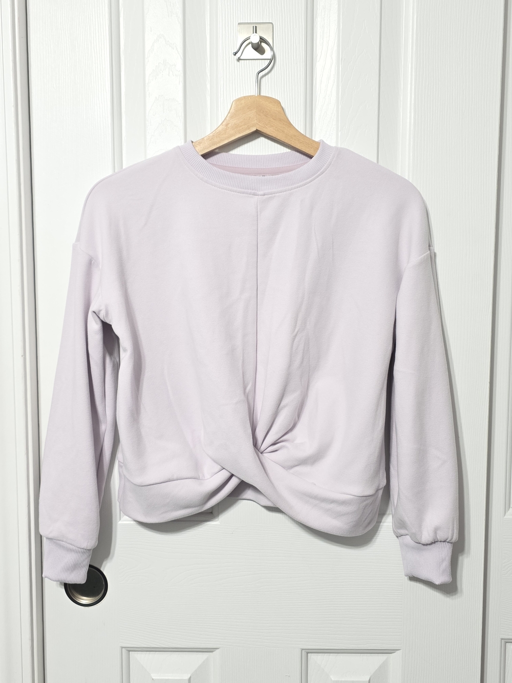 Yogalicious Girls Butterfly Sweatshirt, Large 12, Lilac